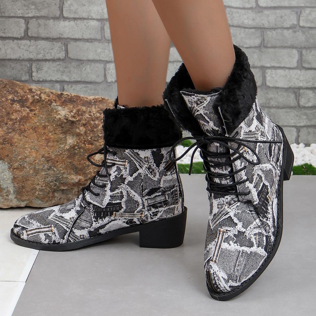 New Falshion  Boots Women  Lace Up Warm High Quality  Short Boots