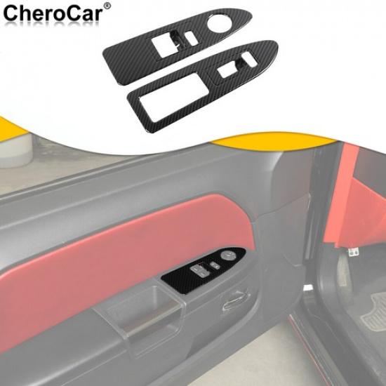 For 2009-2014 Dodge Challenge Window Lift Switch Button Panel Decor Carbon Fiber