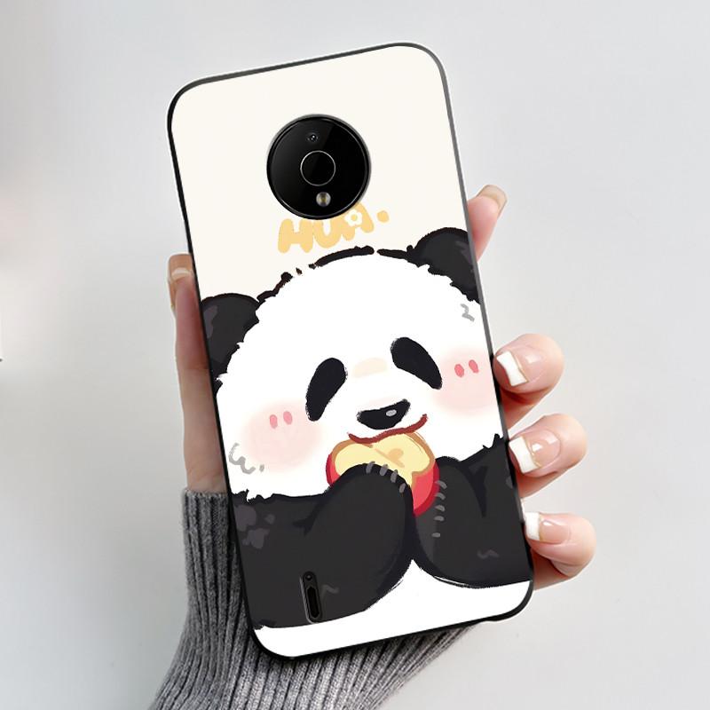 For Nokia C200 C100 Case Cute Love Rabbit Funny Cartoon Black Soft Silicone Protective Cover For NokiaC200 NokiaC100 Phone Case