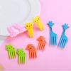 40PCS Cartoon Animal Fruit Forks - Kids Food Grade Plastic Cake Toothpick Mini Bento Lunch Accessories & Party Decorative Forks