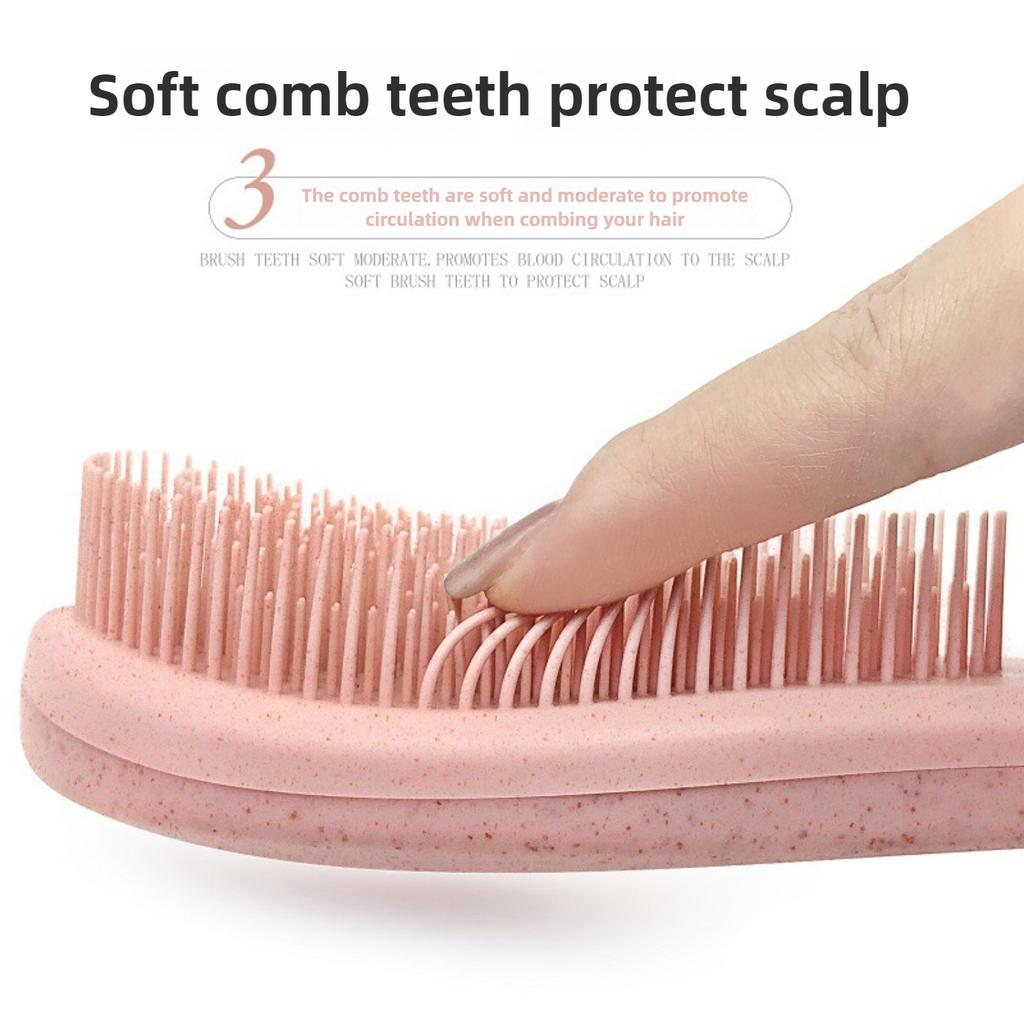 1PC Magic Detangling Hair Brush Soft Wheat Straw Scalp Massage Comb Anti-static Gentle Grooming Brush Salon Hair Styling Tools