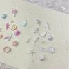 50 Pcs Ocean Series Glossy Colorful Shell Starfish Conch Fishtail Resin Nail Art  Jewel Decorations Manicure Ornament