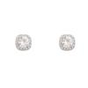 Elegant Korean Style Square Diamond Earrings for Women - S925 Silver Needle