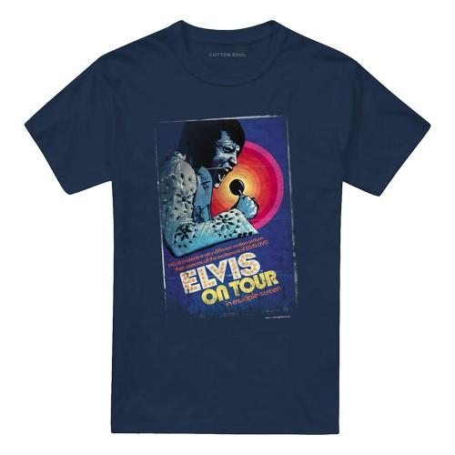 Elvis Presley Unisex Adult Tour Poster T-Shirt