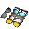 Polarized Magnetic Clip-on Sunglasses Set: Unisex TR Frame Prescription Eyeglass & Sunglasses Combo
