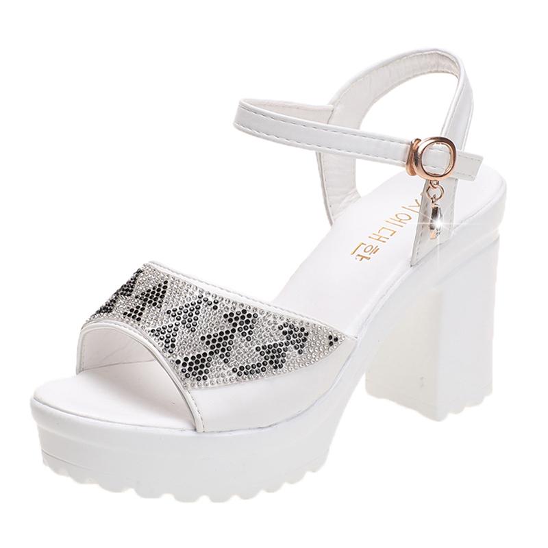 Módní dámské platformové vysoké podpatky s rybí tlamou, klínky, sandály na svahu s přezkou, dámské boty, dámské platformové sandály na vysokém podpatku, vysoké podpatky