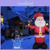 Färgglad Uppblåsbar Jultomte Med LED-lampor För Festlig Utomhusdekoration