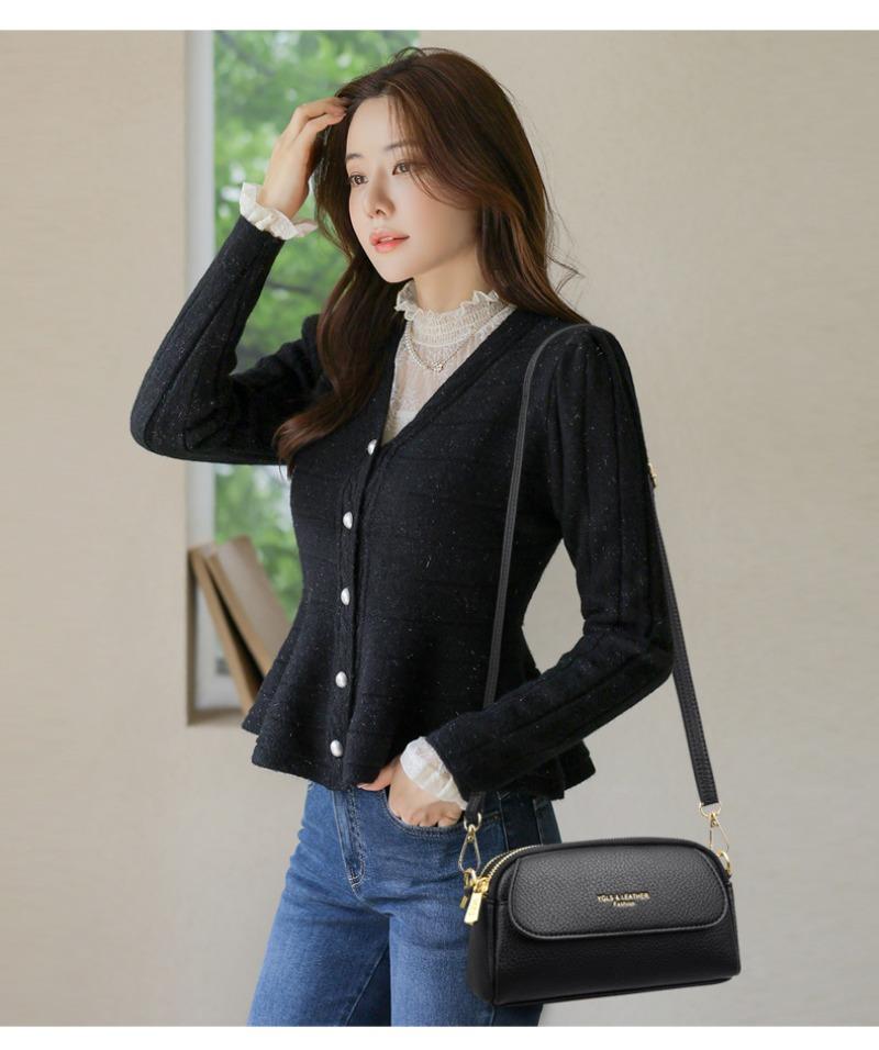 Prosta damska torba listonoszka, codzienna torba crossbody, modna torba na ramię, torebka z miękkiej skóry PU, odpowiednia do codziennego użytku i na zakupy