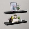 VidaXL Floating Wall Shelves 2 Pcs Black 60x20x3.8 Cm 288201