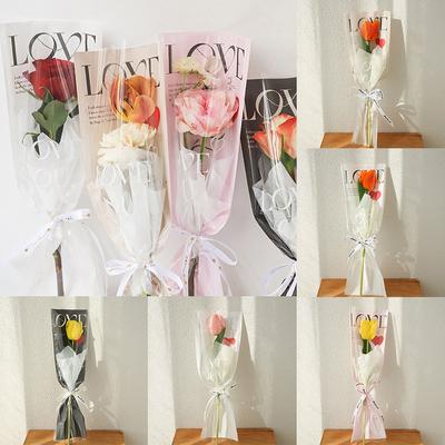 20ks Love Transparent Rose Single Bag Pack Packing Bags