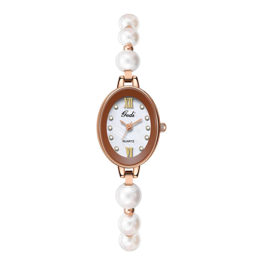 

Gadie Luxury Pearl Motherofpearl Bezel Ladies Quartz Watch With Waterproof Function For Elegant Wear White Face