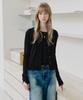 LEFTSEOUL All Day Linen Blend Cardigan [Black]