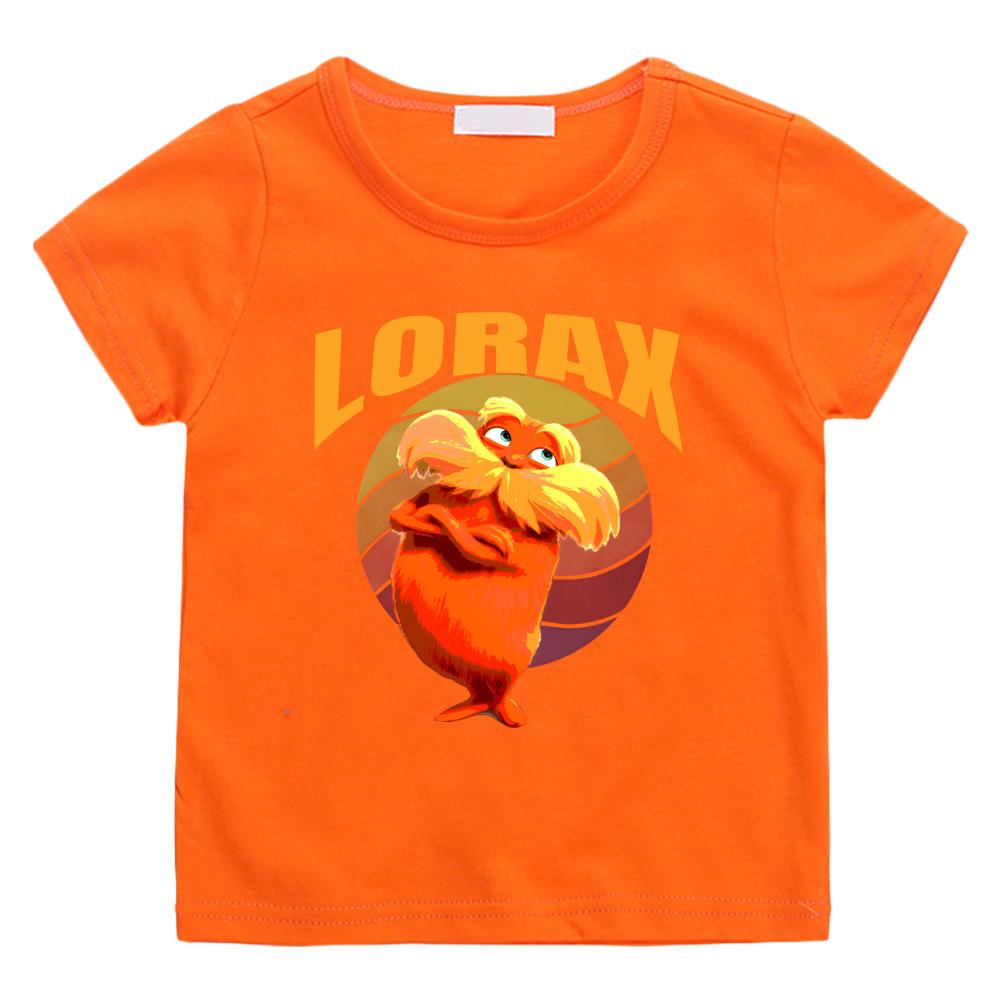 The Lorax T-shirts Sommar Kawaii Tecknad Manga Bomull Kortärmad Pojkar/Flickor T-shirt Tonåringar Rund Hals Tecknad Tryck Streetwear