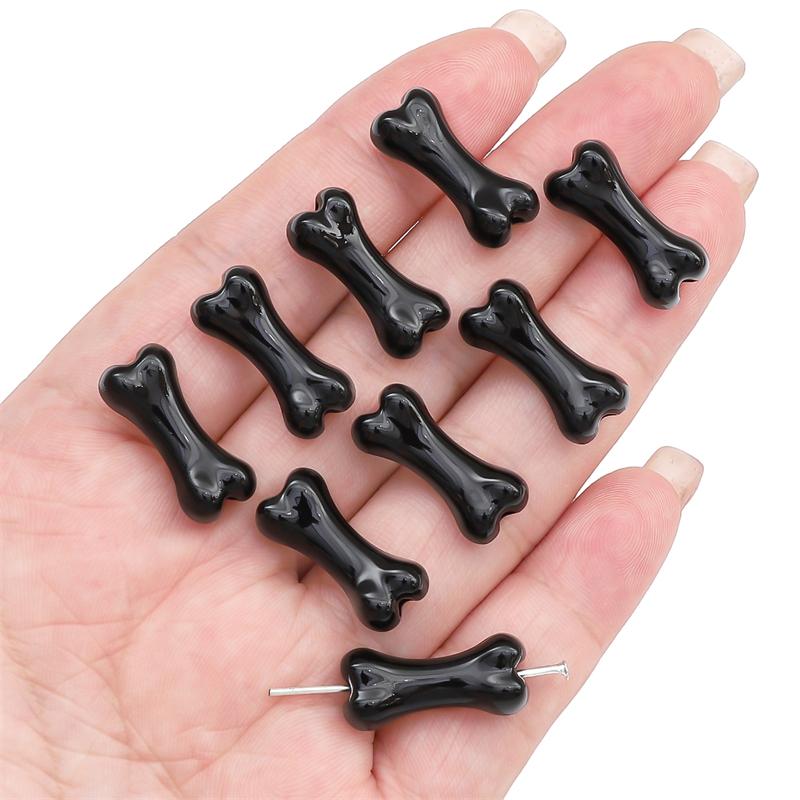 

2 шт. Металлические костяные бусины для самостоятельного изготовления ювелирных изделий, браслетов, ожерелий, подвесок чёрный