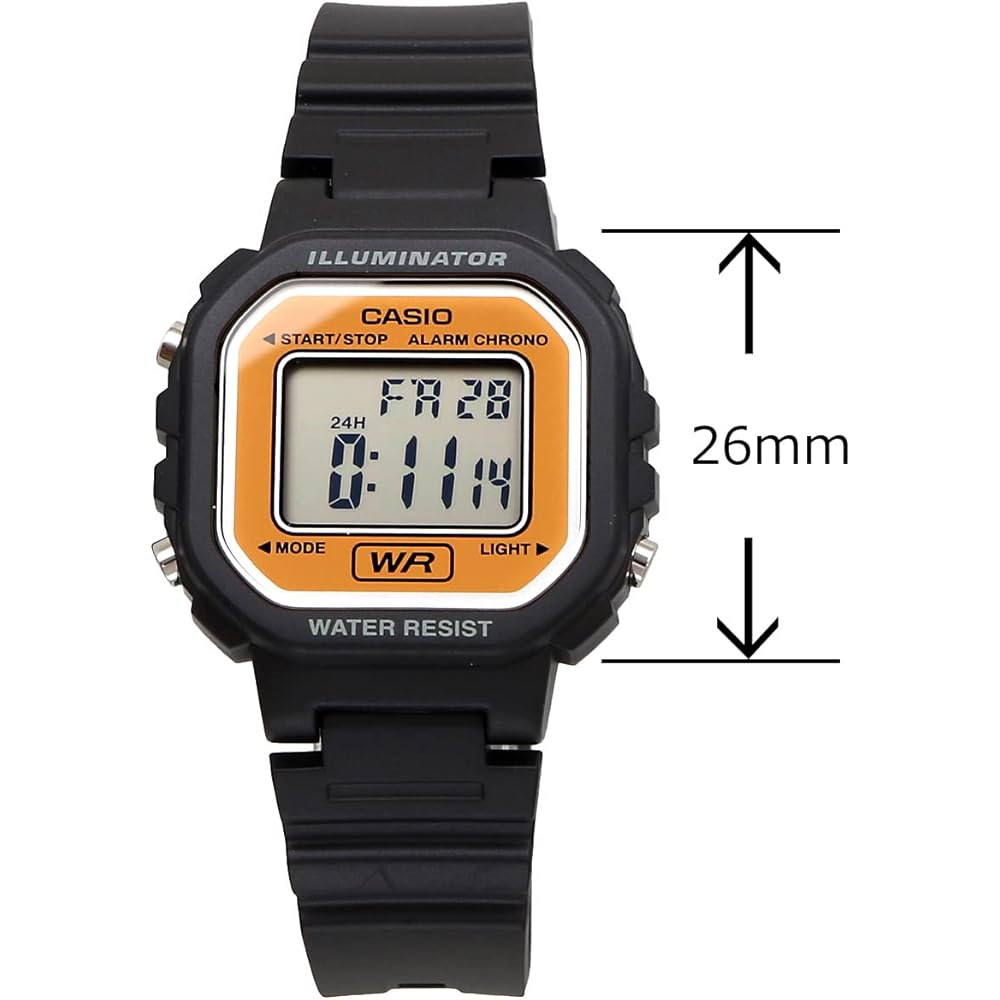 Casio LA-20WH-9A Digital Watch Black Orange Women's Girls Kids Generic Watch