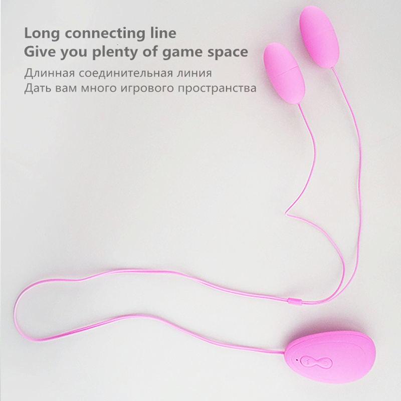 Leistungsstarke Vibratoren Double Egg Bullet Klitorisstimulator mit mehreren Geschwindigkeiten und Fernbedienung