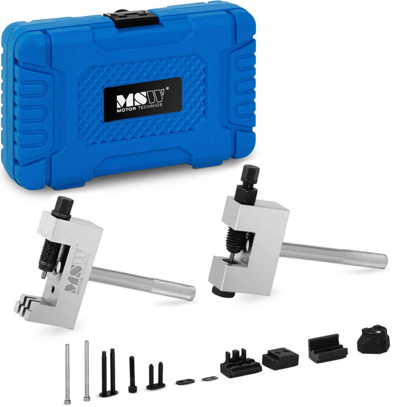 Crimping tool for crimping and uncrimping the timing chain set