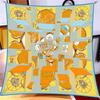 90x90cm New Design Shawl Geometric Printed Silk Scarf Square Scarves Lady Wraps Kerchief Woman Neck Shawl Wraps Echarpes