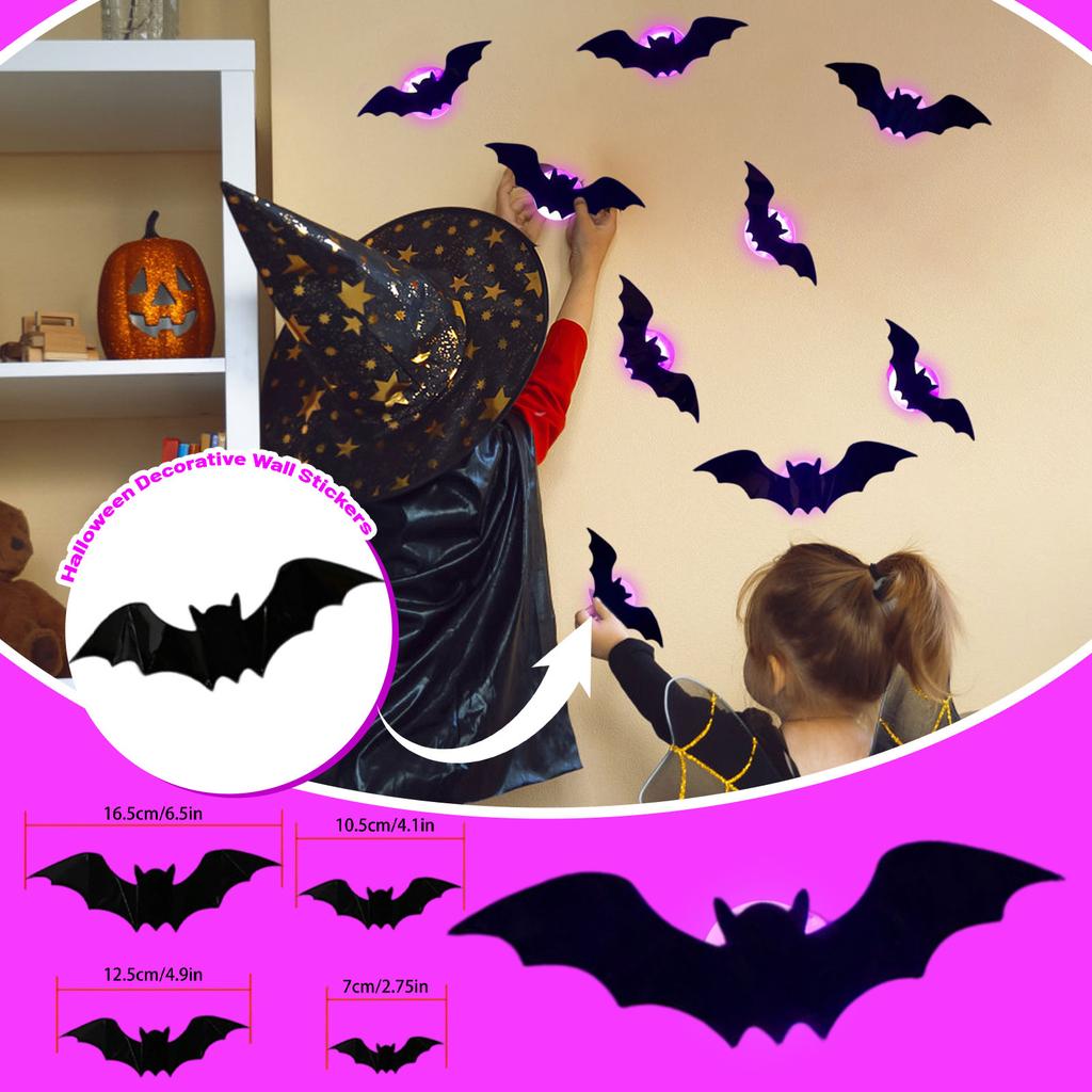 Halloween 3D Self-adhesive Sticker Children's Room Bedroom Party Atmosphere Decorative Wall Sticker