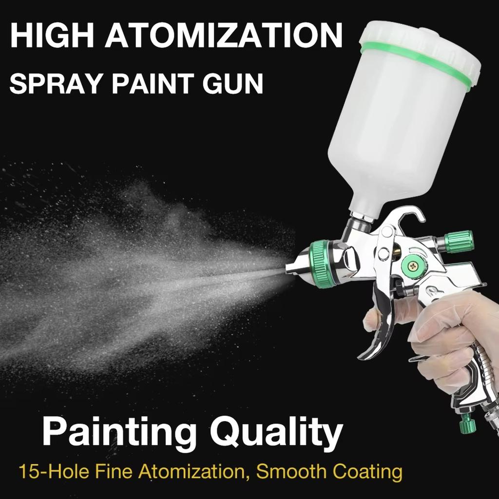 HVLP  Spray  1.4mm 1.7mm 2.0mm Steel Nozzle Household Spray  Portable Car Paint Spray  Kit Pneumatic Tools