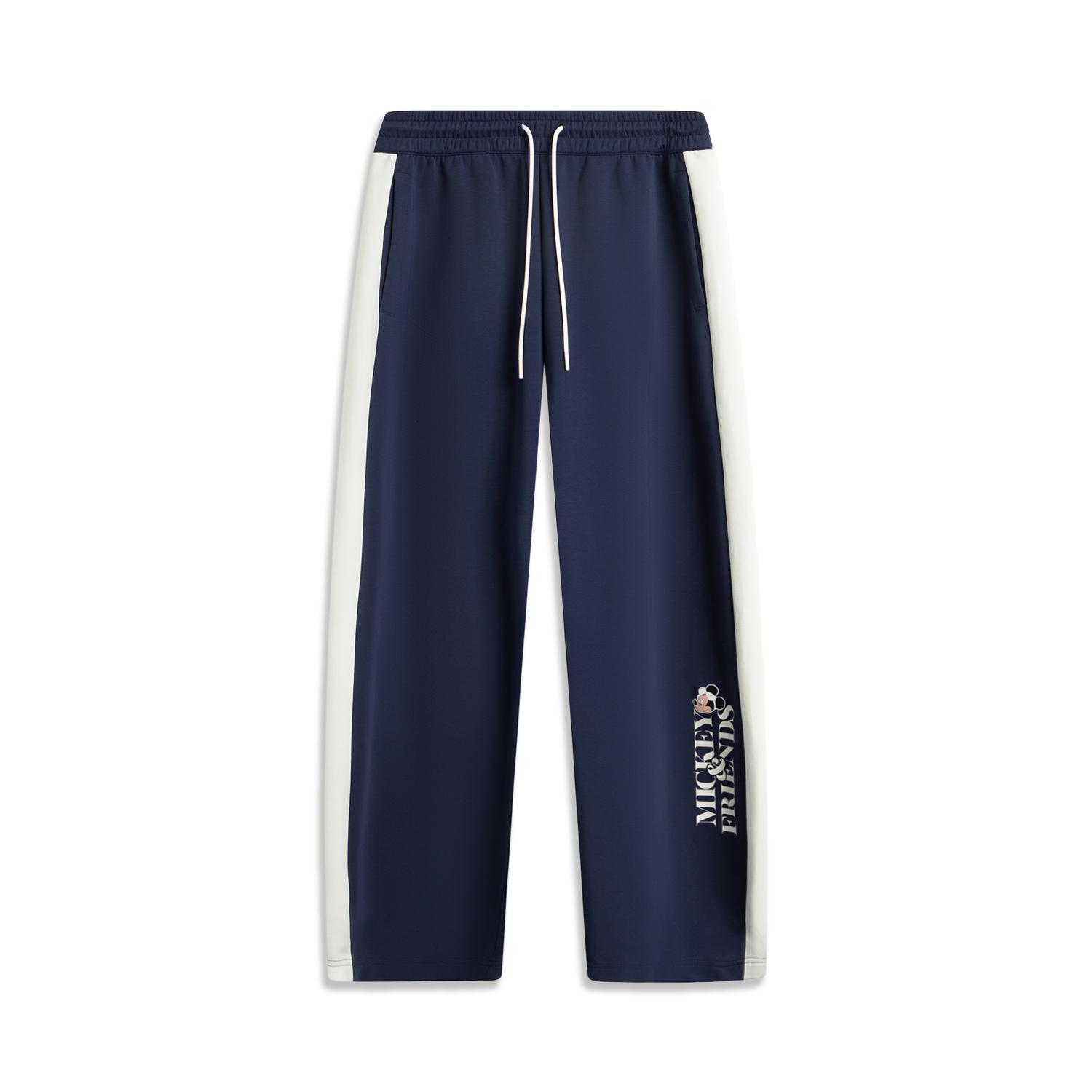 

Li Ning X Disney Серия Минни Блок цвета с надписью Средняя посадка Кулиска Дышащие Универсальные Повседневные брюки Женские низы AKLV350-3 XL