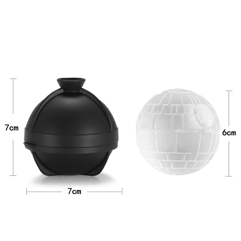 Food Grade Silicone Ice Ball Maker 3D Baseball Golf Hockey Shape with Built-in Funnel Easy Release No Plastic Sphere Mold