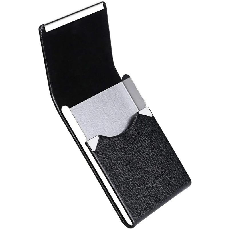 PU Business Card Bag Business Card Case Full Foreskin Vertical Cigarette Case 7 Magnetic Card Holder Dual-use Card Holder