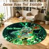 Frieren Beyond Journey's End Personalized Round Rug Support Custom Name, Soft Home Decor Mat