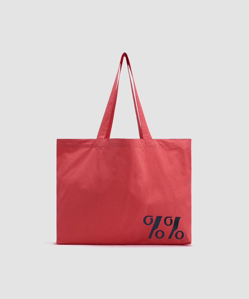 Symmetricpercent Color Logo Cotton Bag / Red