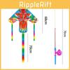Plastic Triangle Kite For Kids With Glass Fiber Frame Handmade Modern Simple Style