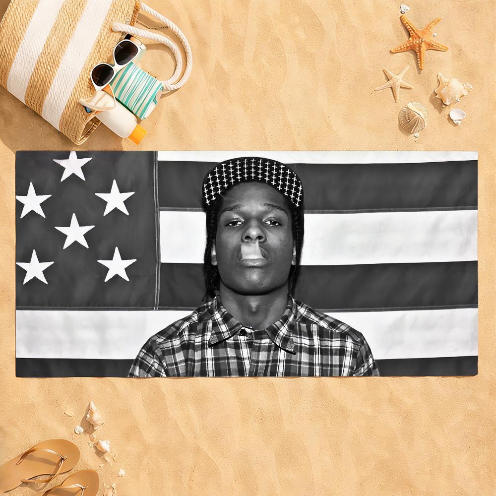 Rapper A-Asap R-Rocky Non Essere Stupido Asciugamano Asciugatura Rapida Assorbente Asciugamano da Spiaggia per Sport, Fitness, Nuoto e Attività all'Aperto