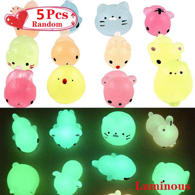 50-5PCS Kawaii Squishies Mochi Anima Squishy Hračky pro děti Antistresový míček Squeeze Party Favorities Hračky pro úlevu od stresu k narozeninám