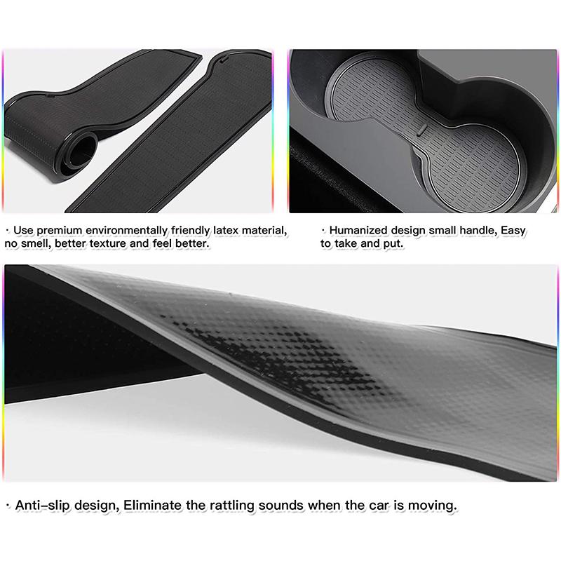 Rubber Door Groove Mat for KIA Sportage QL KX5 2016~ Cushion Gate Storage Slot Coaster Dust-proof Car Sticke Rug Accessories