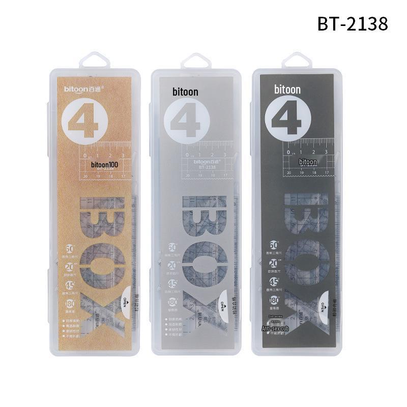 

Baituong Multi-functional Ruler Set: Includes Straight Ruler, Triangle Ruler, and Exam Set 20 cm