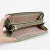 Long Round Cute Cat Character Floral Embossed [Shanfy] Women's Wallet, Zipper, Brooch, (Brown)