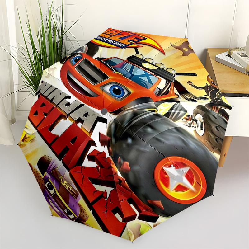 

Blaze, Monster Machines Themed Automatic Opening and Closing Umbrella, Compact Travel Umbrella, Lightweight and Portable, Suitable for Beach