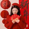 Years money envelope Pochibukuro 2026 Year Horse long size bill red luxurious feel 12 pieces 6 designs H170W90mm stylish Lunar celebration welcoming