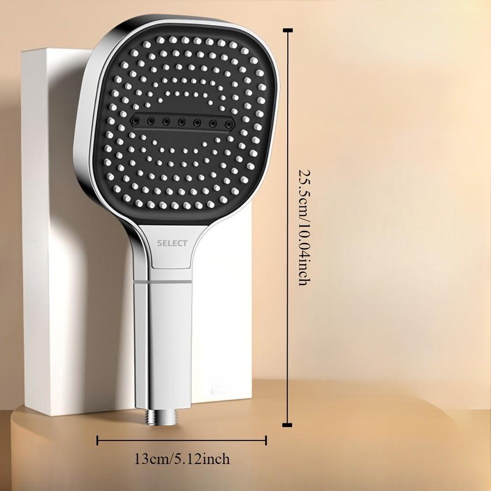 3 Modes Large Rainfall Shower Head 13cm Big Panel Square High Pressure Handheld ShowerHead ABS Portable Spa Filter Shower Nozzle