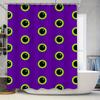 Purple Green Monster Eye Shower Curtain Halloween Decorations For Bathroom Accessories