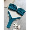 Bikini Micro Push Up Trajes de Baño para Mujer 2026 Sexy Ropa de Baño Femenina Conjunto de Bikini Brasileño Tanga Biquini Trajes de Baño Color Sólido Ropa de Playa