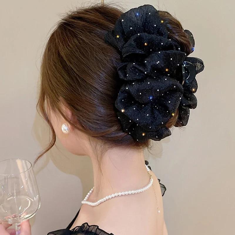 Große Schleife Wolke Haarnadel Temperament Elegante Frauen Haar Klaue Clips Prinzessin Kopfschmuck Mode Greif Clip Weibliche Haar-accessoire