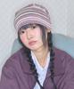 Kiibi Vintage Stripe Beanie Purple