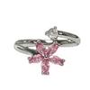 Colorful Zircon Flowers Exquisite Binning Flowers Small Building Sweet Opening Ring Women's Hot Sale High-end Light Luxury Versatile Ring