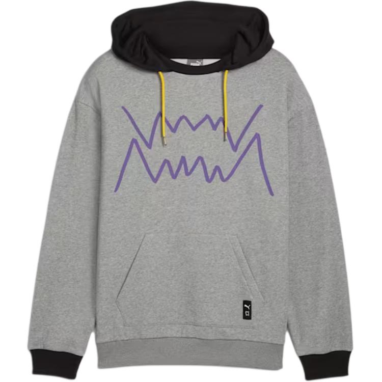 Puma Jaws Core Hoodie Basketball Culture Hooded Pullover Sweatshirt Men hoodies Gray 627220-02 S