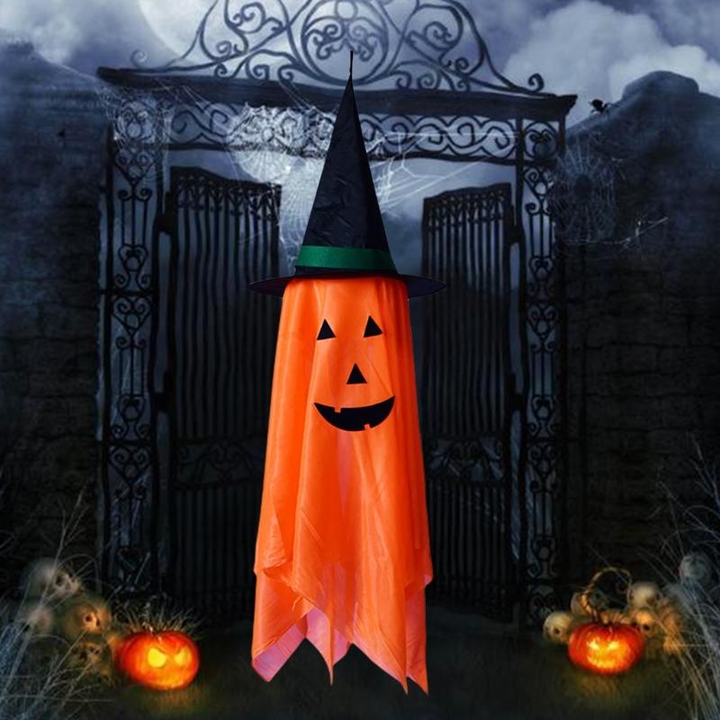 Set of 3 Festives Halloween Pumpkin Hangings for Door Colorful Window and Wall Festives Decoration Practical Party Props