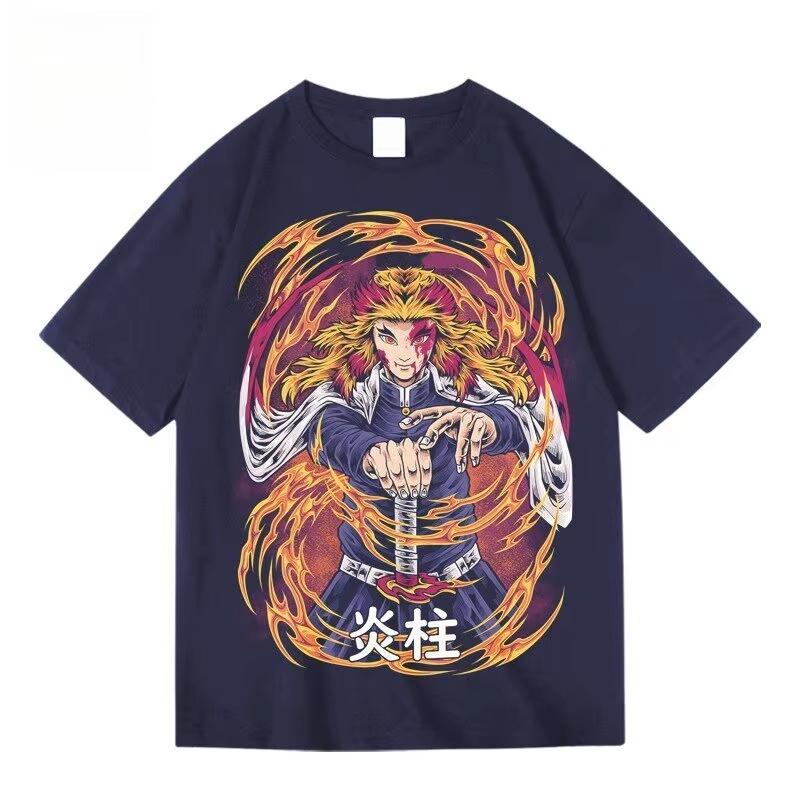 2026 New Cartoon Demon Slayer Print Tshirt Short Sleeve Tshirt Unisexs and Womens Tshirt Unisexs Sports Tshirt Streetwear