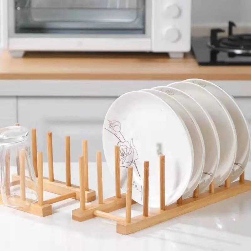 Multifunctional Drain Rack Bowl Dish Storage Rack Household Wooden Drain Rack Kitchen Bowl Dish Drain Rack Plate Storage Rack
