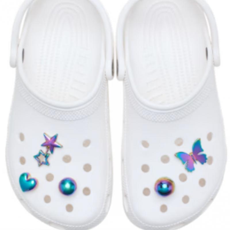 Crocs Jibbitz 5 Set Iridescent Meta