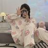 Cozy Coral Fleece Cartoon Pajama Set for Women – Perfect for Autumn and Winter