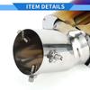 Slant Dual Exhaust Tip, 2.4" Inlet 4.9" Outlet 6.7" Length Tailpipe Universal for Car Bolt on Stainless Steel Burnt Blue